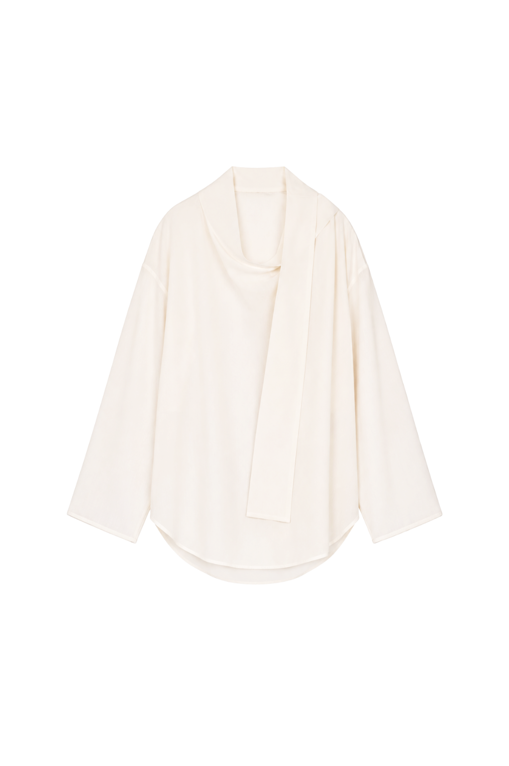 oversized tied-neck top - ivory (pre-order)
