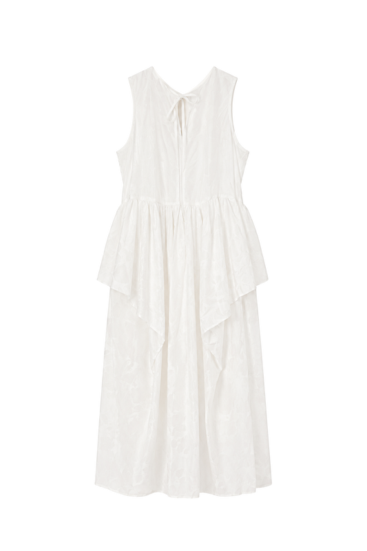 draped layered sleeveless dress (in-stock)