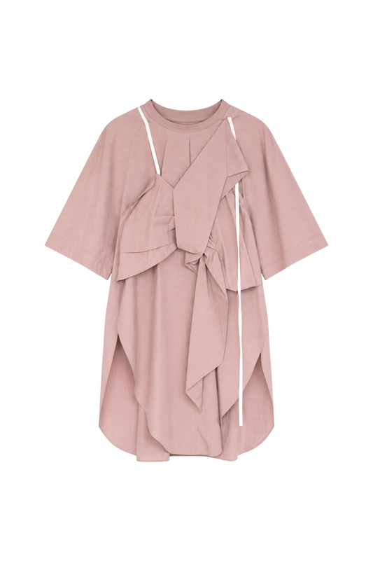 knot-draped shirt （in-stock)