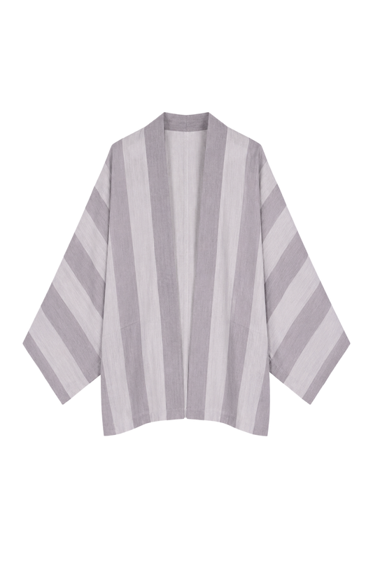 linen striped kimono (in-stock)