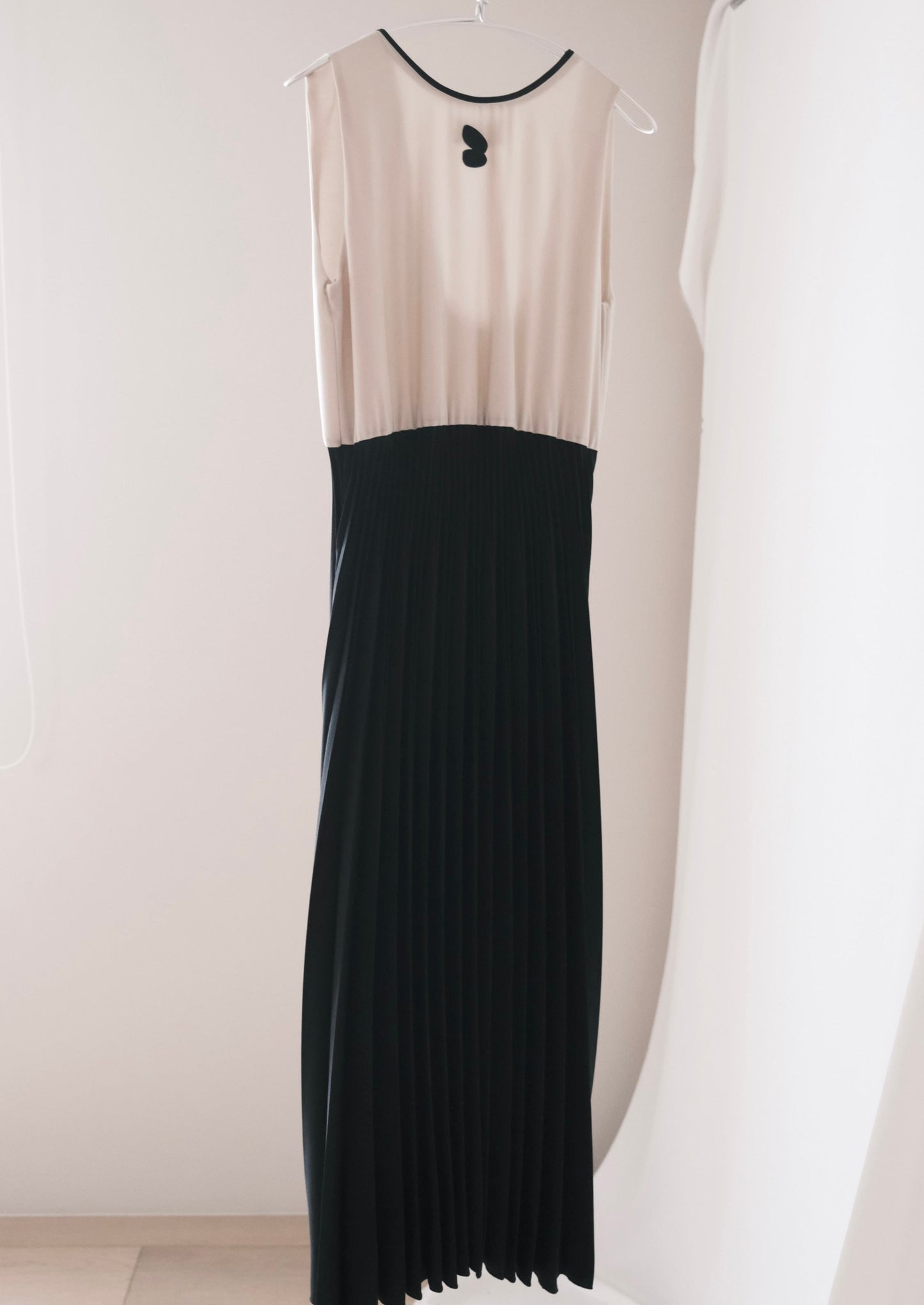 logo vest with pleated dress (in-stock)