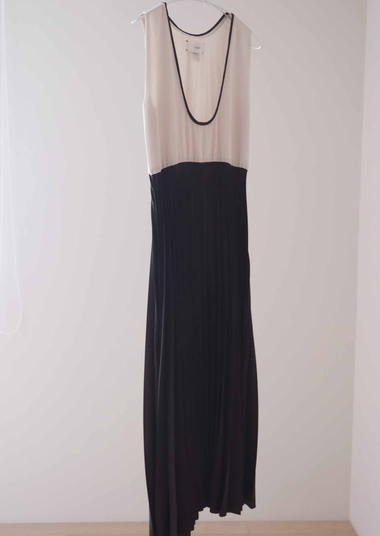 logo vest with pleated dress (in-stock)
