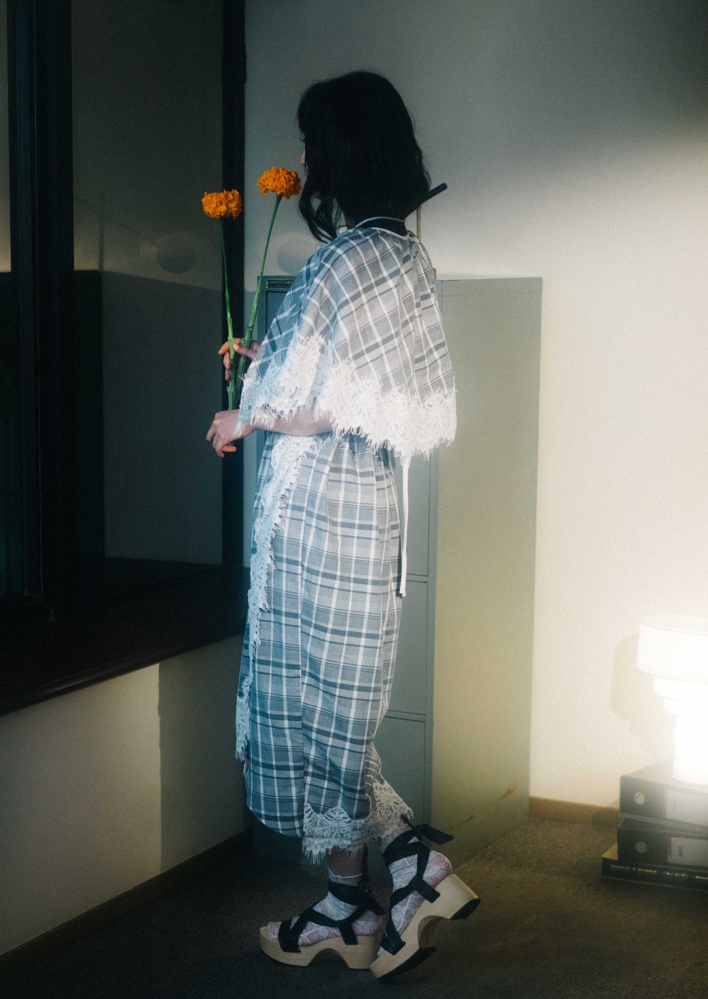 check laced cape (pre-order)
