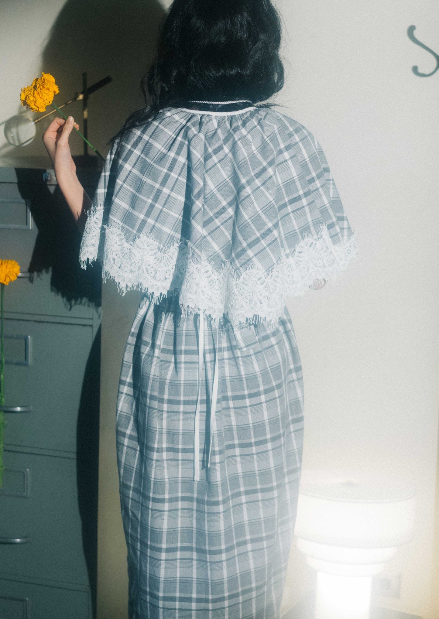 check laced cape (pre-order)