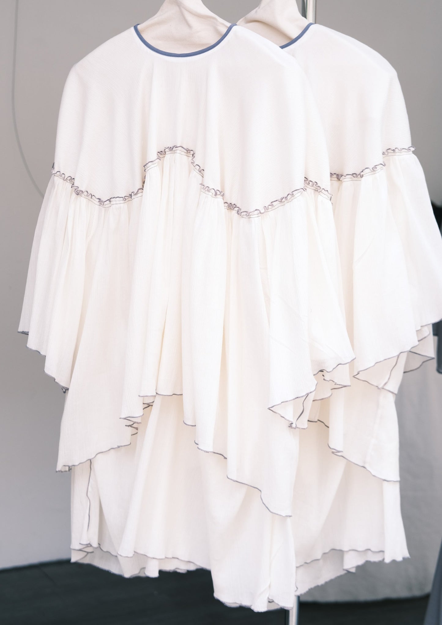 tiered top with agaric lace trim